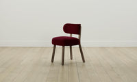 The Jane Dining Chair - Mohair Crimson