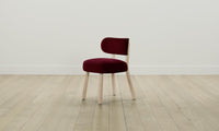 The Jane Dining Chair - Mohair Crimson