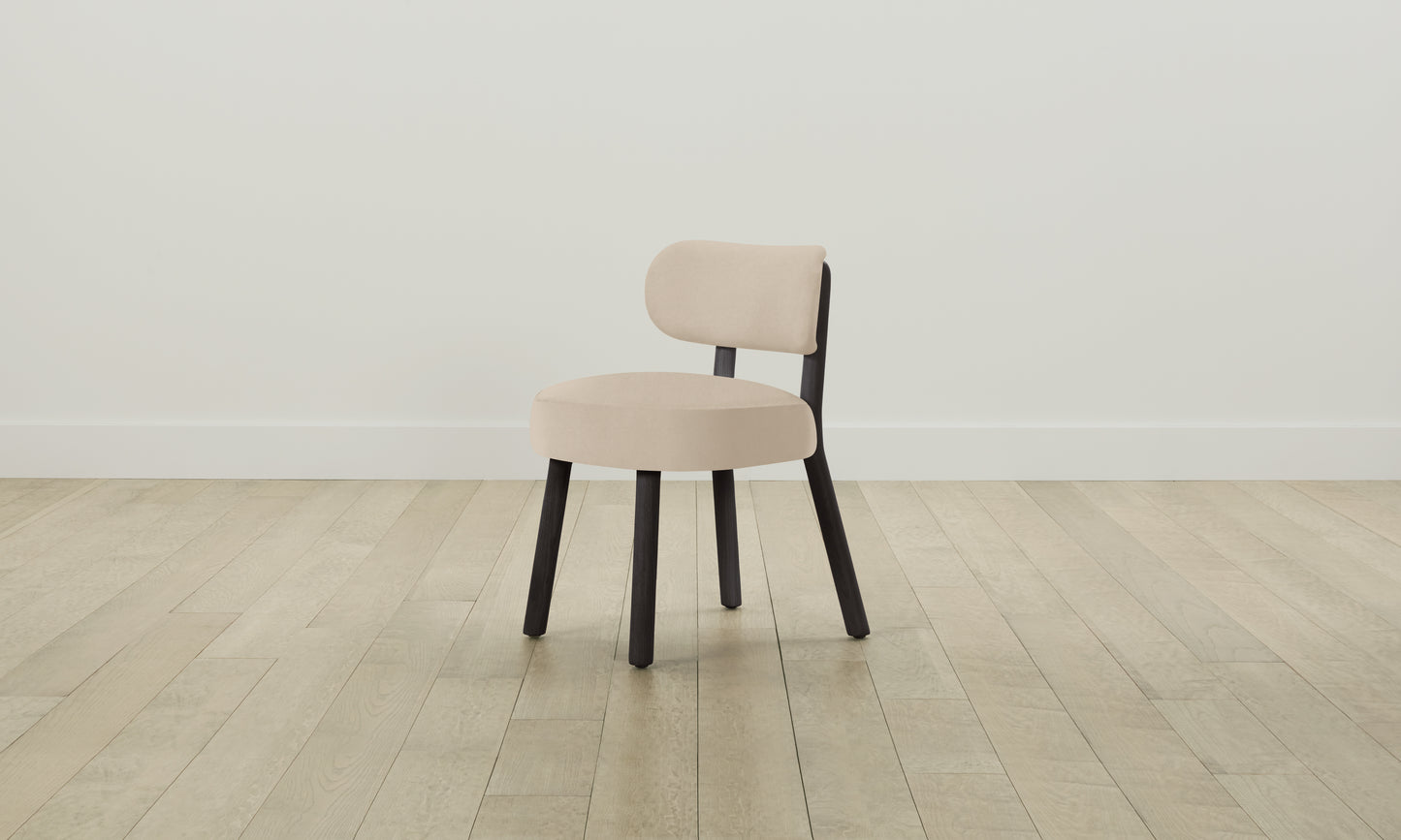 The Jane Dining Chair - Pebbled Leather Stone