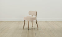 The Jane Dining Chair - Pebbled Leather Stone