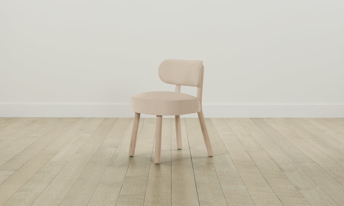 The Jane Dining Chair - Pebbled Leather Stone