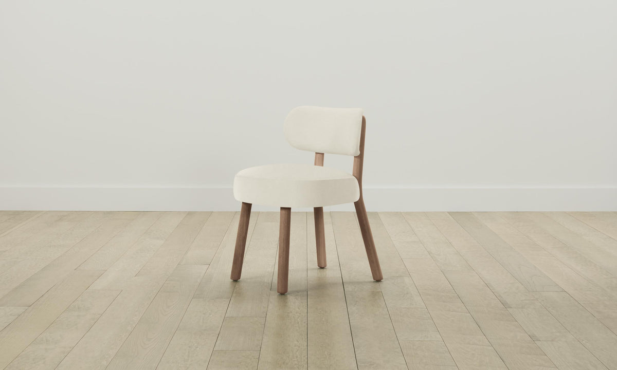 The Jane Dining Chair - Pebbled Leather Swan
