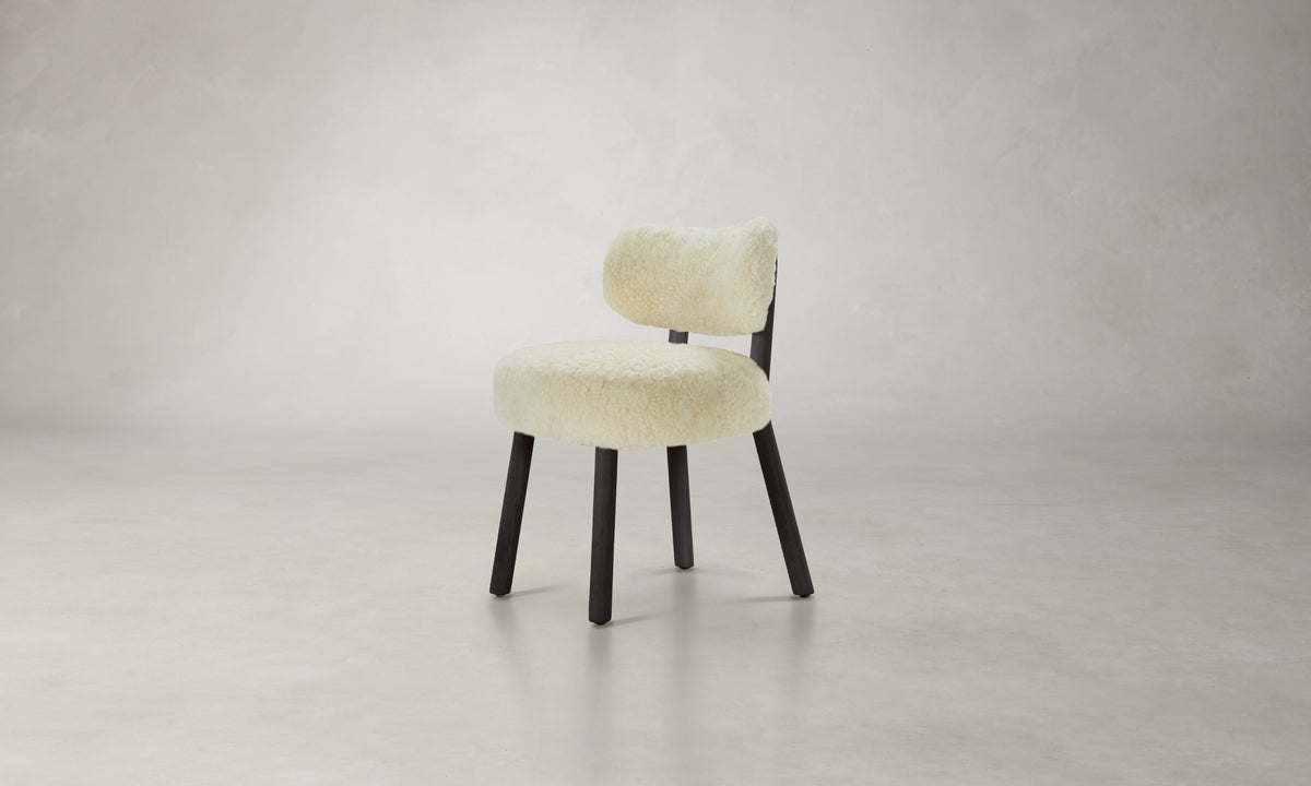 The Jane Dining Chair - Shearling Ivory