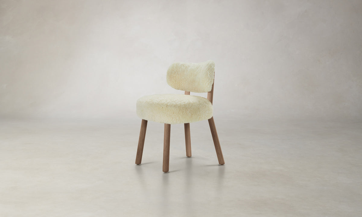 The Jane Dining Chair - Shearling Ivory
