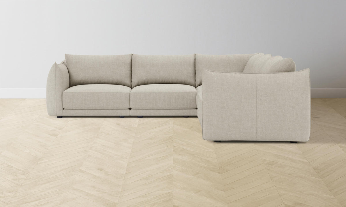 The Jones Modular Sectional - Heritage Belgian Linen Alder