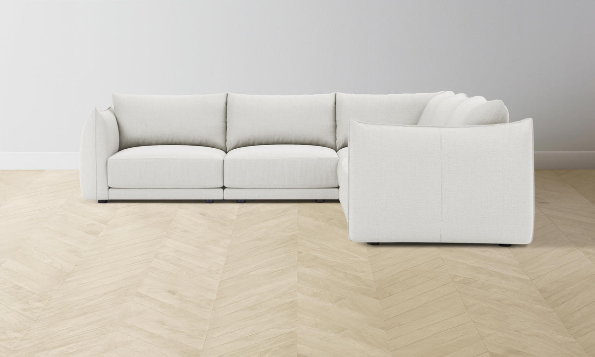 The Jones Modular Sectional - Heritage Belgian Linen Egret