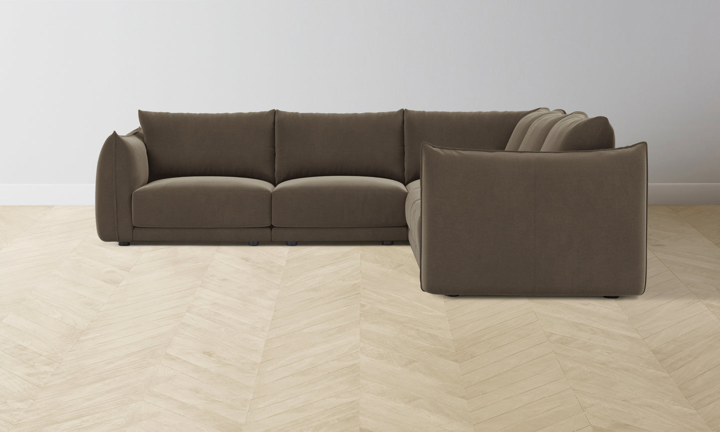 The Jones Modular Sectional - Mohair Mink