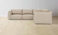 The Jones Modular Sectional - Pebbled Leather Stone