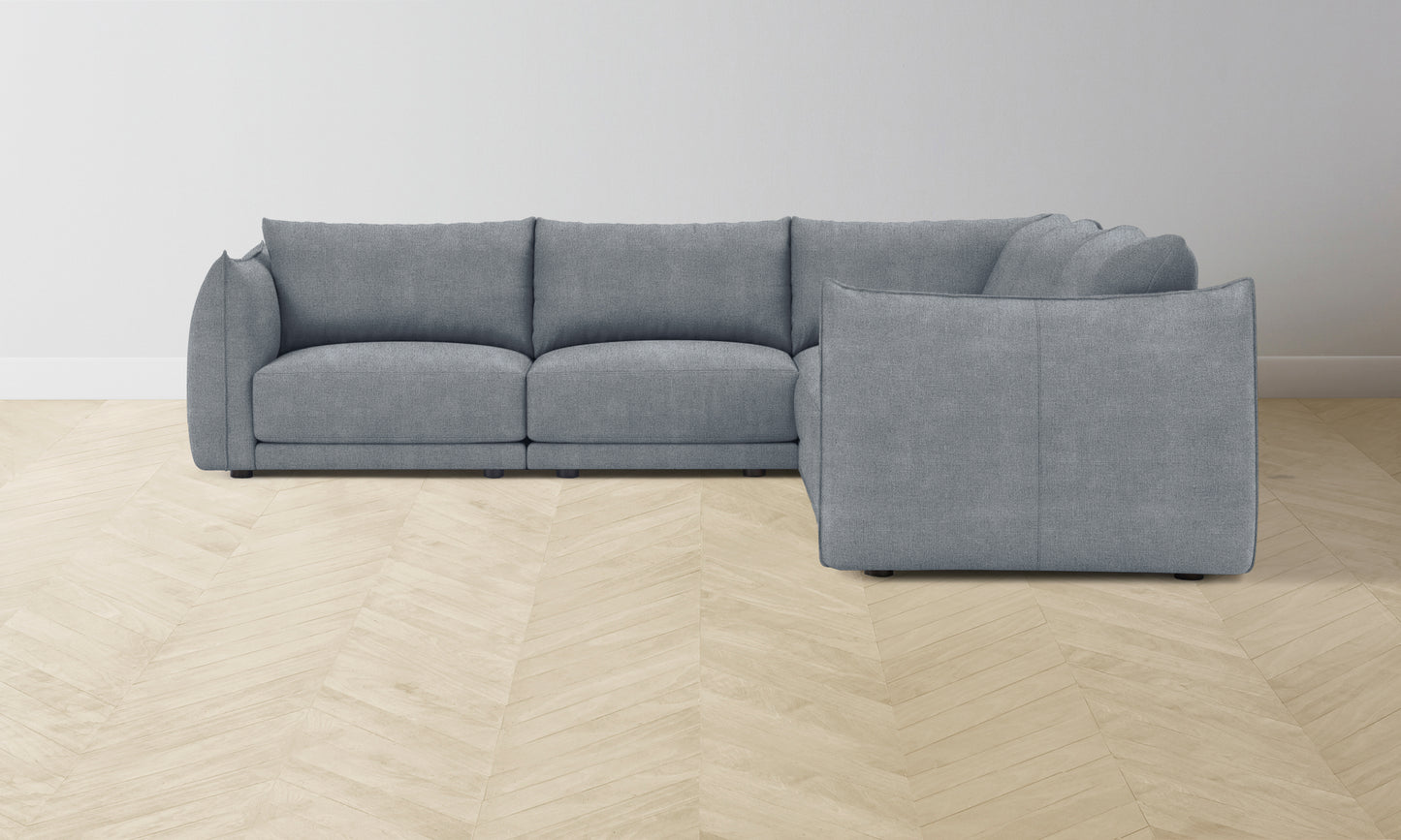 The Jones Modular Sectional - Performance Melange Weave Aegean