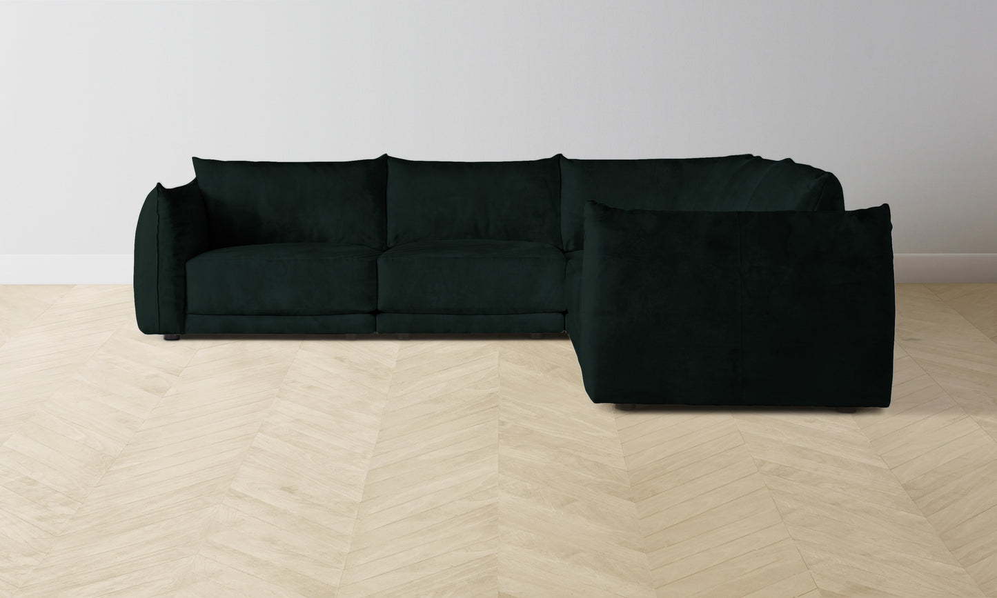 The Jones Modular Sectional - Performance Velvet Emerald