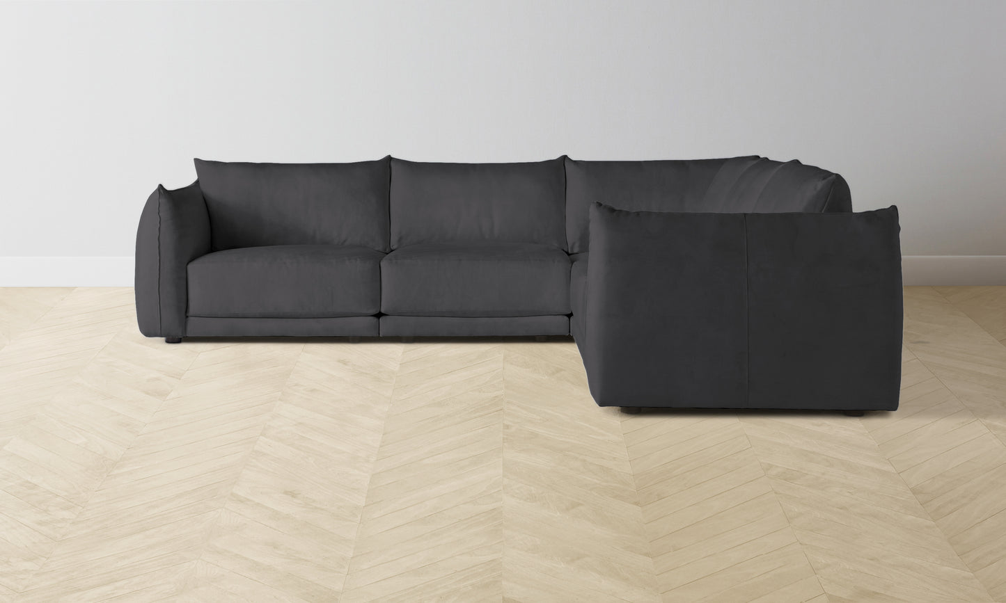 The Jones Modular Sectional - Performance Velvet Slate