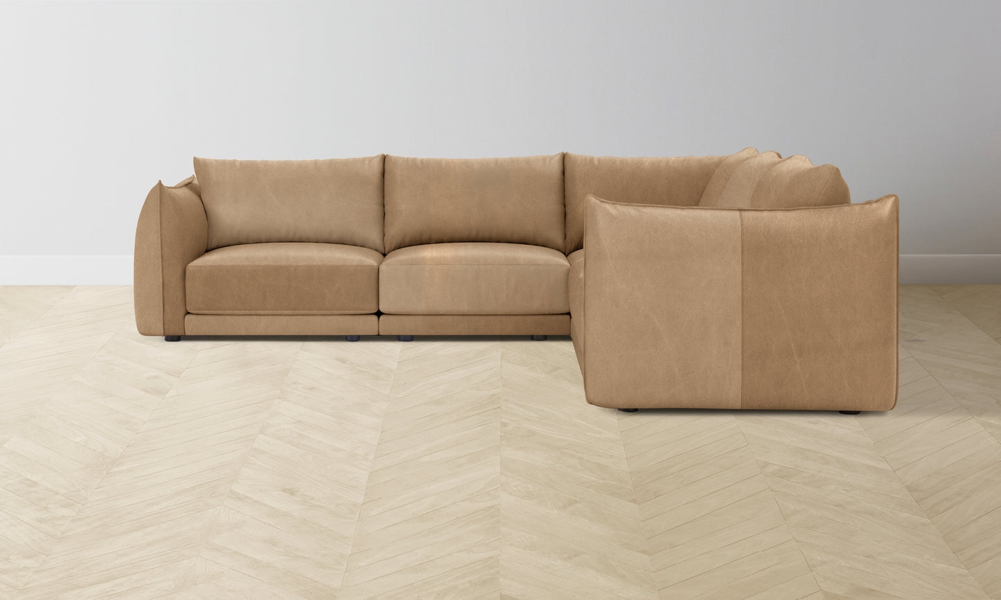 The Jones Modular Sectional - Tuscan Leather Camel