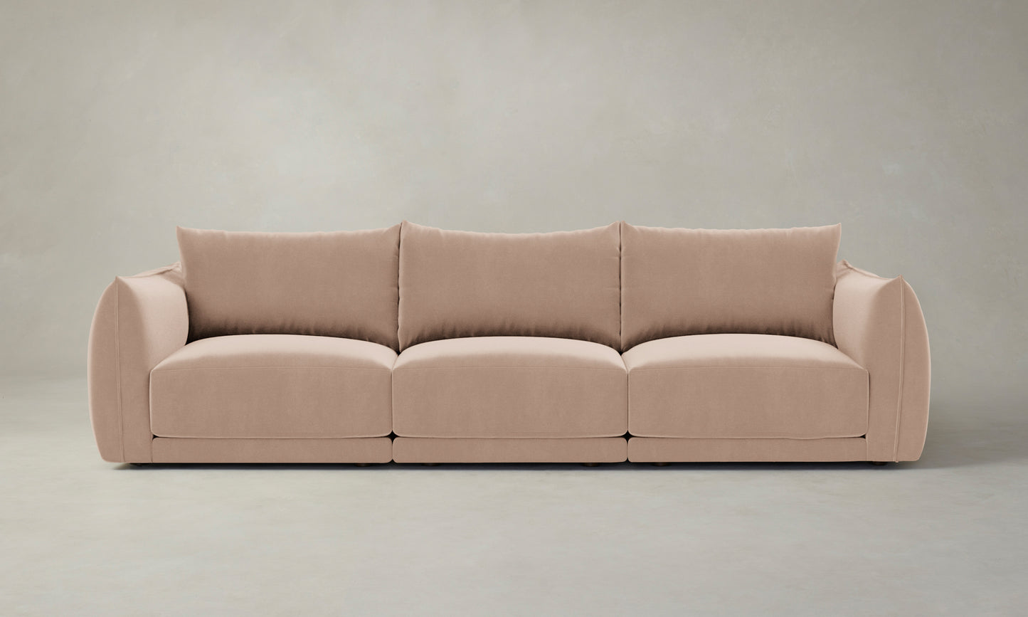 The Jones Modular Sectional - Performance Velvet Dusty Rose