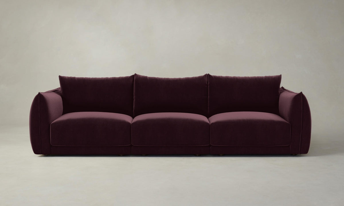 The Jones Modular Sofa - Performance Velvet Cabernet