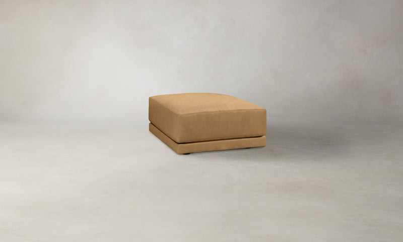 The Jones Ottoman - Nubuck Leather Rye