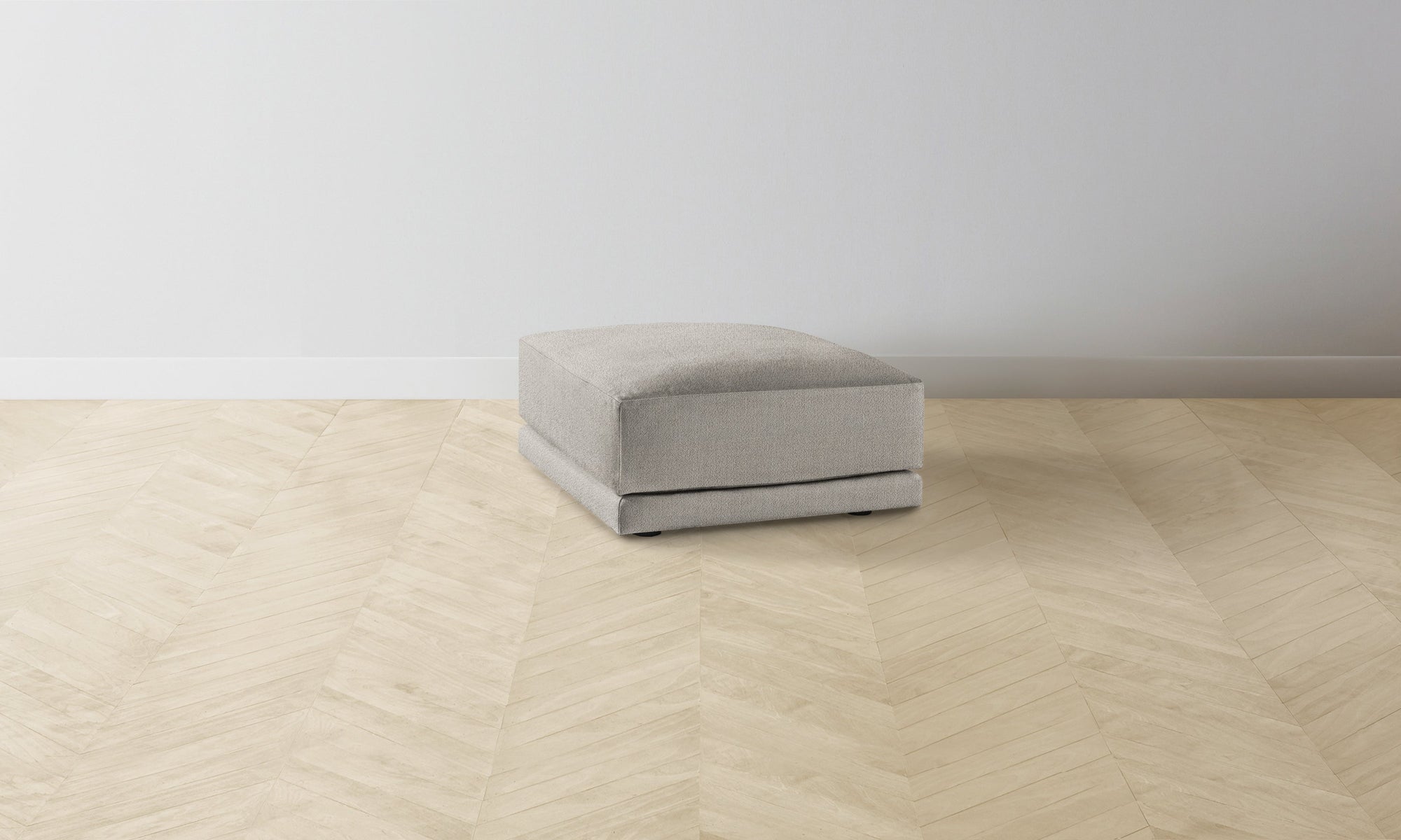 The Jones Ottoman - Performance Textural Weave Breeze