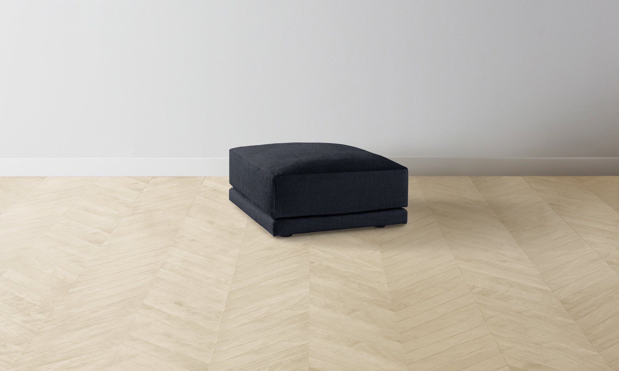 The Jones Ottoman - Performance Textural Weave Marina
