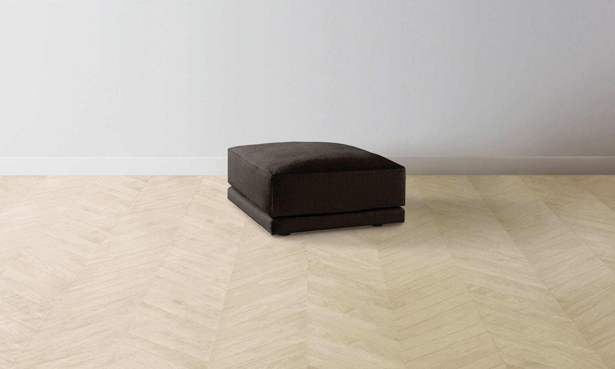 The Jones Ottoman - Performance Textural Weave Root