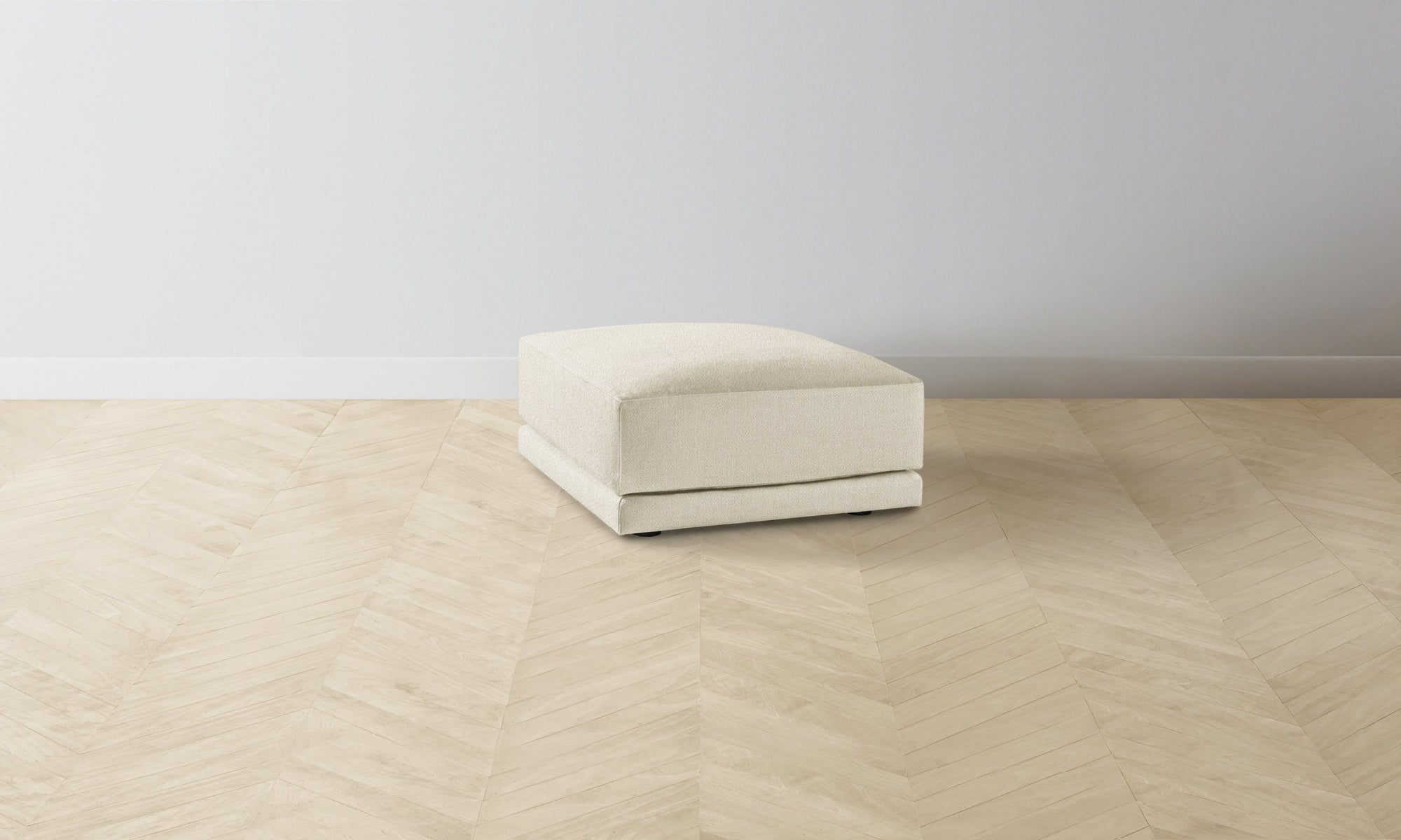 The Jones Ottoman - Performance Textural Weave Wisp