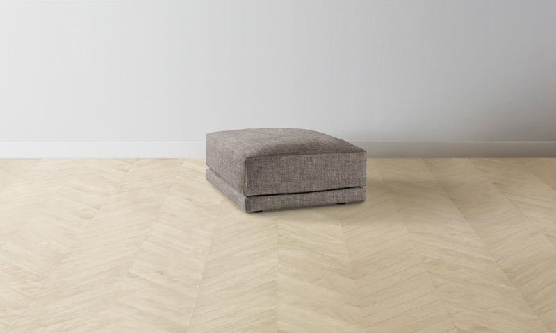 The Jones Ottoman - Heritage Belgian Linen Carob