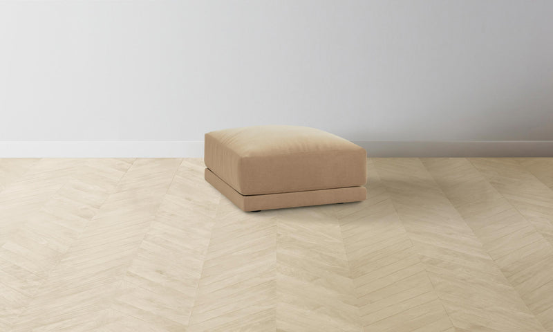 The Jones Ottoman - Mohair Almond