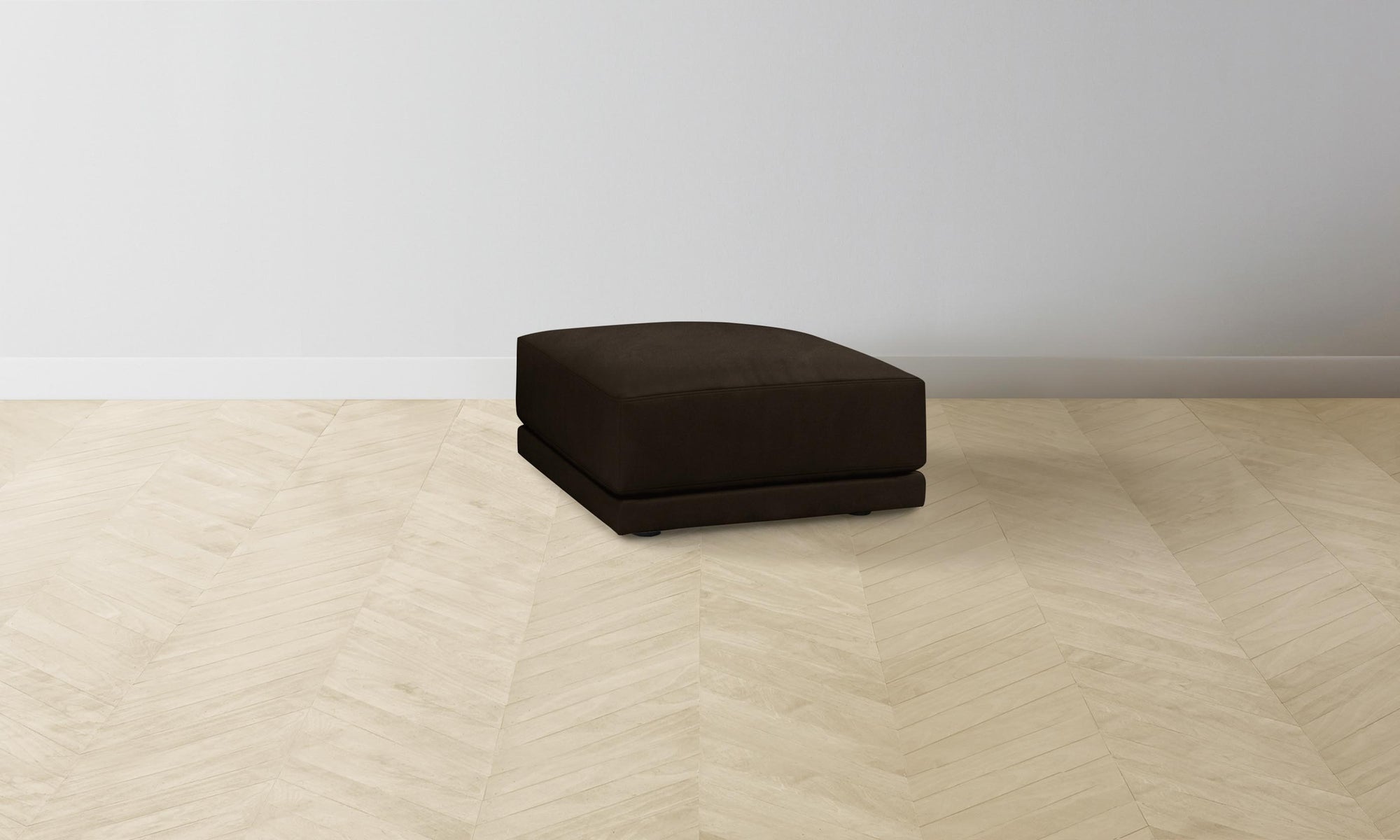 The Jones Ottoman - Nubuck Leather Espresso