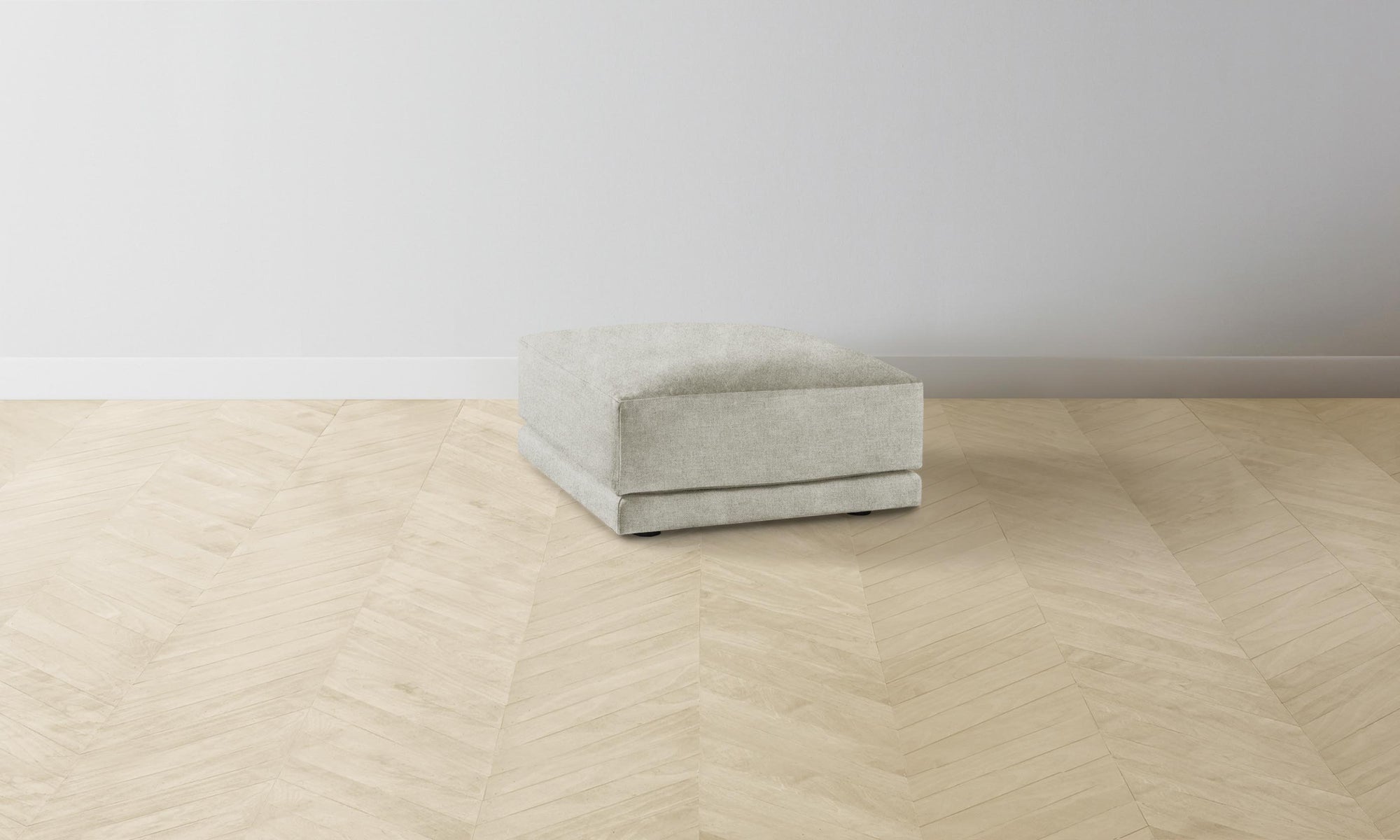 The Jones Ottoman - Performance Mélange Weave Flint