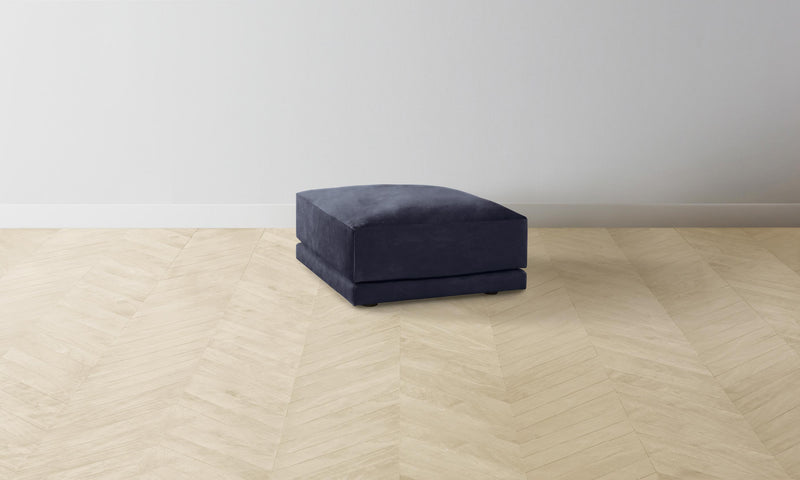 The Jones Ottoman - Performance Velvet Midnight