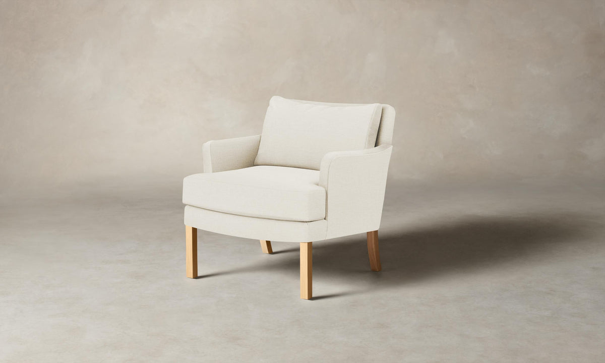 The Kaye Chair - Heritage Belgian Linen Egret