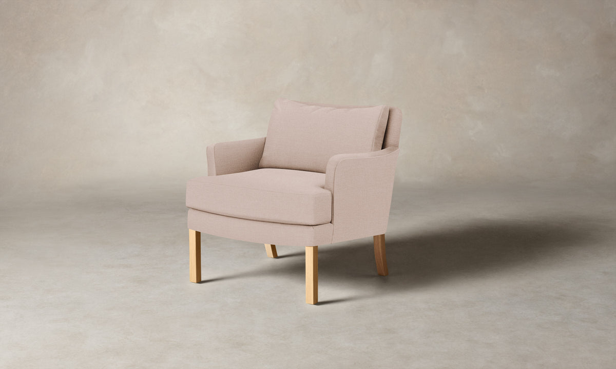 The Kaye Chair - Heritage Belgian Linen Petal