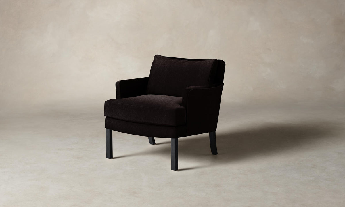 The Kaye Chair - Deep Pile Mohair Noir