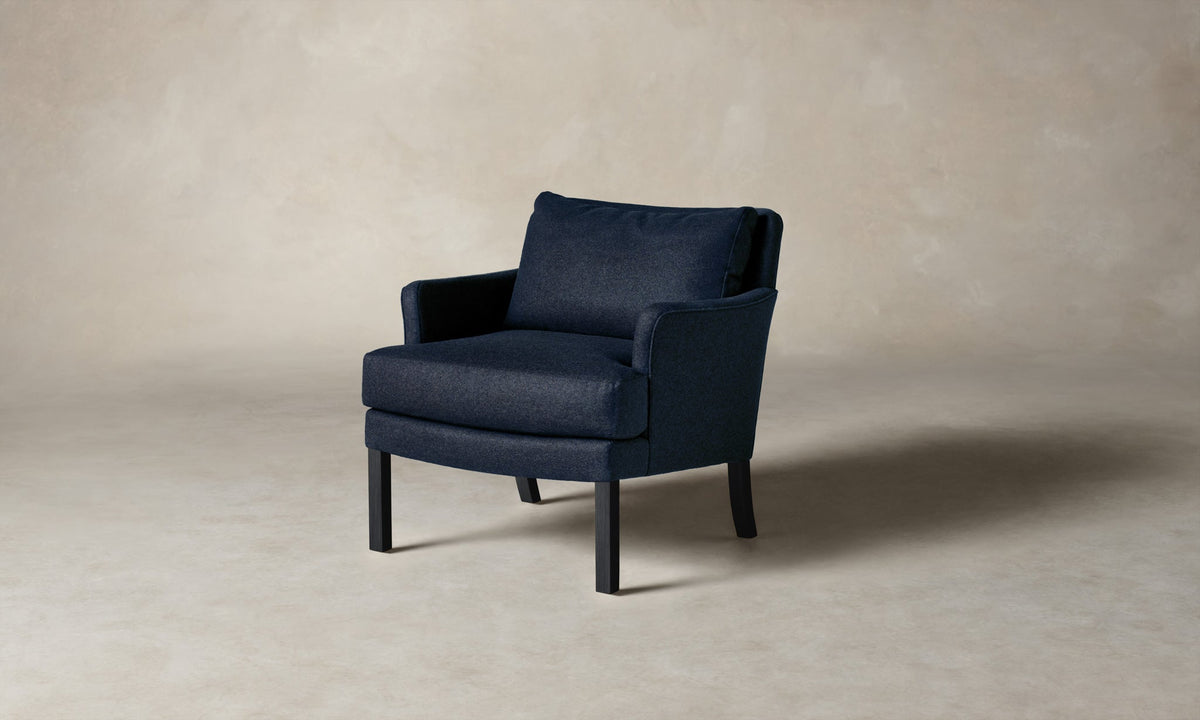 The Kaye Chair - Italian Brushed Wool Harbor
