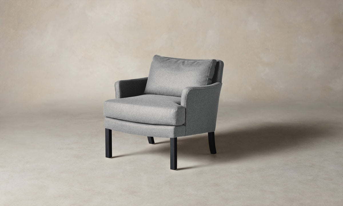 The Kaye Chair - Italian Brushed Wool Moon