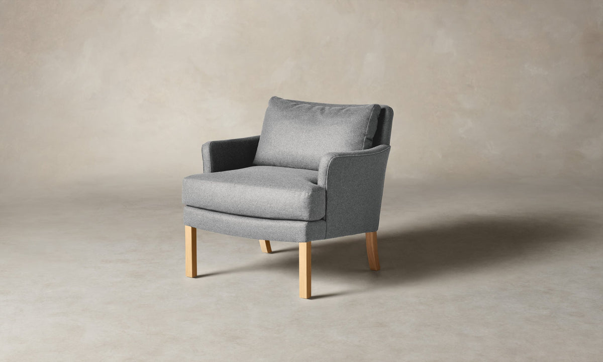 The Kaye Chair - Italian Brushed Wool Moon