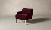 The Kaye Chair - Mohair Crimson