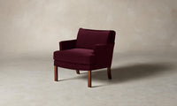 The Kaye Chair - Mohair Crimson