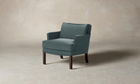 The Kaye Chair - Mohair Slate Blue