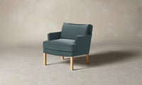 The Kaye Chair - Mohair Slate Blue