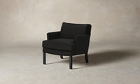 The Kaye Chair - Pebbled Leather Ink