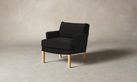 The Kaye Chair - Pebbled Leather Ink