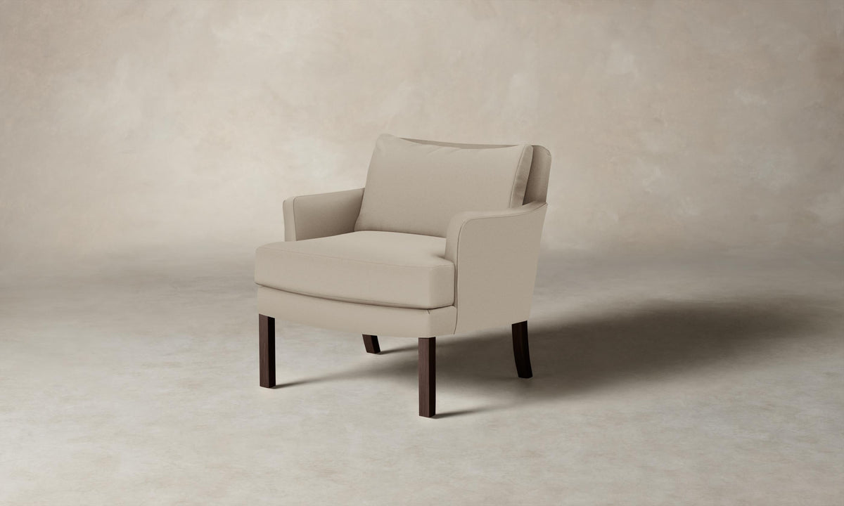 The Kaye Chair - Pebbled Leather Stone