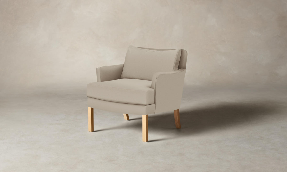 The Kaye Chair - Pebbled Leather Stone