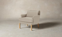 The Kaye Chair - Pebbled Leather Stone