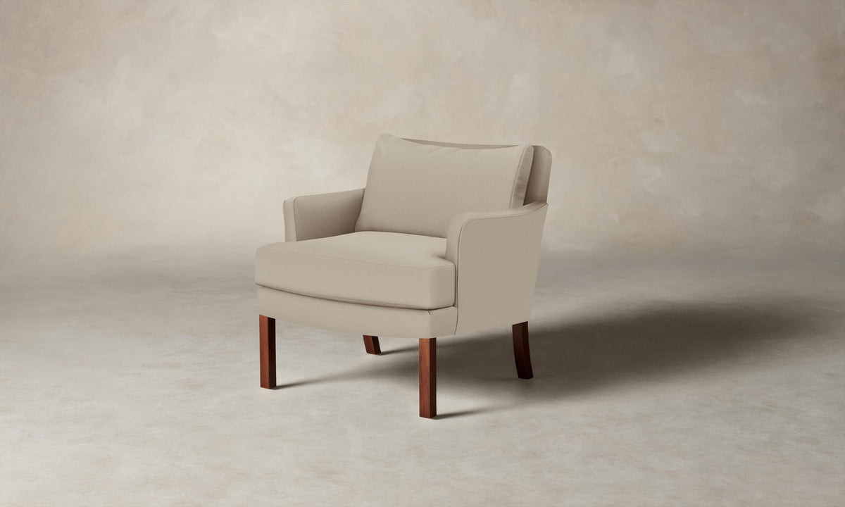 The Kaye Chair - Pebbled Leather Stone