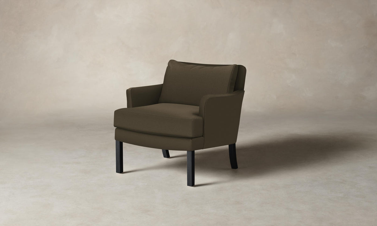 The Kaye Chair - Pebbled Leather Truffle