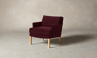 The Kaye Chair - Performance Velvet Merlot