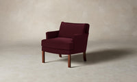 The Kaye Chair - Performance Velvet Merlot