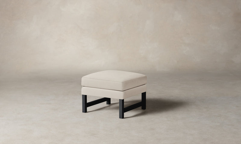 The Kaye Ottoman - Heritage Belgian Linen Alder
