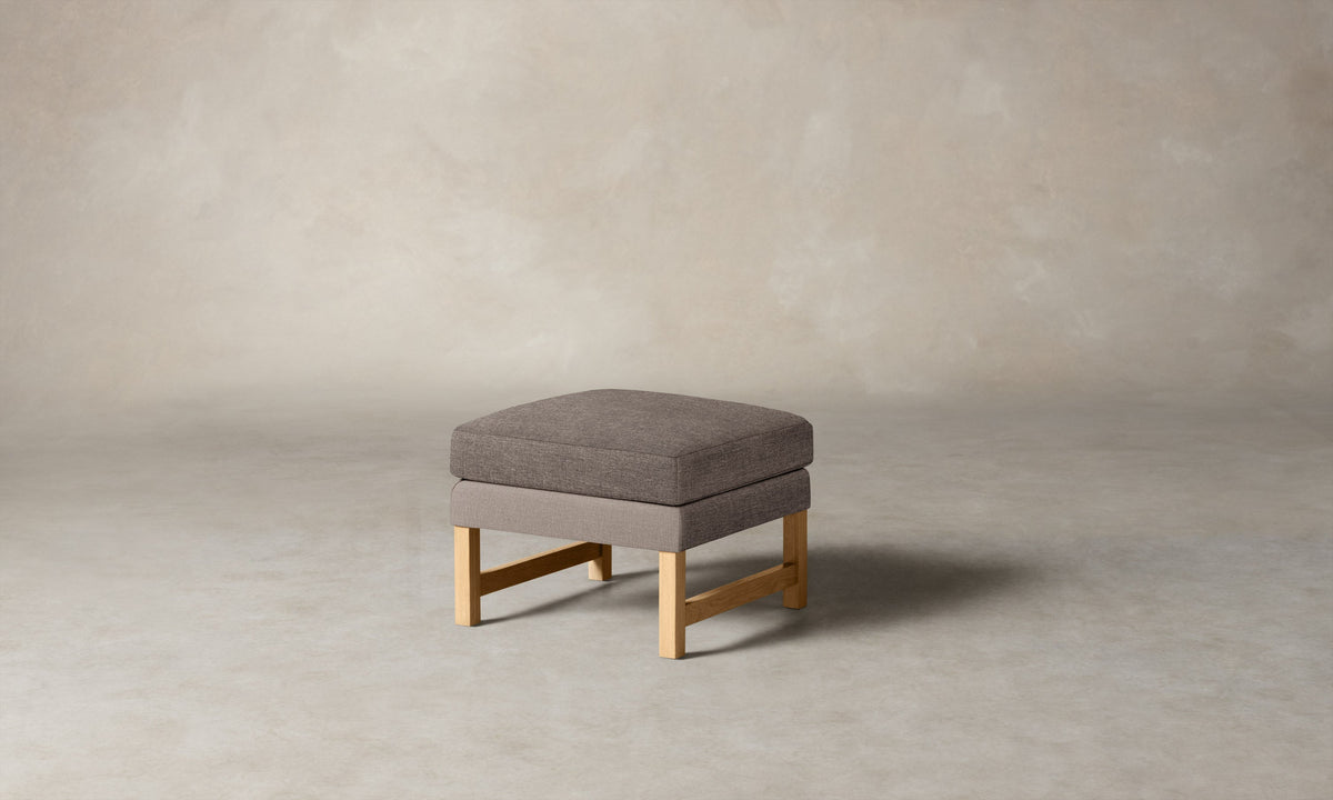 The Kaye Ottoman - Heritage Belgian Linen Carob