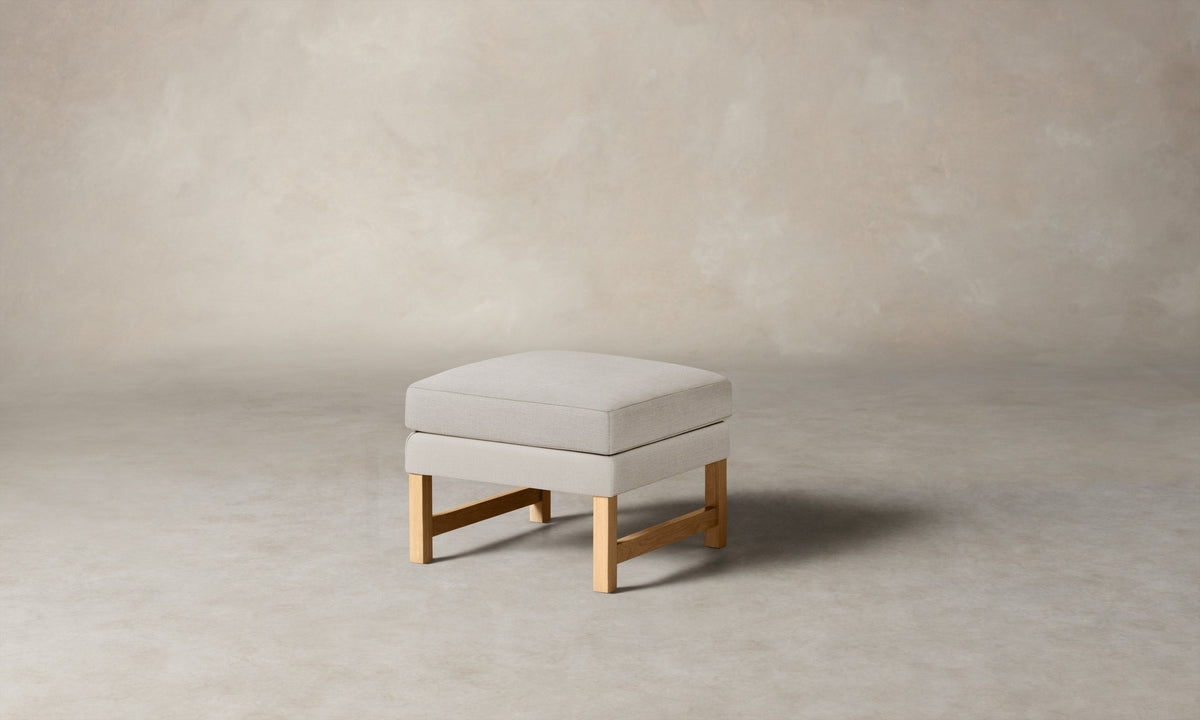 The Kaye Ottoman - Heritage Belgian Linen Summit